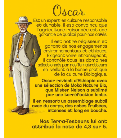Sir Oscar Café Bio 15 Capsules Biodégradables pour Nespresso®